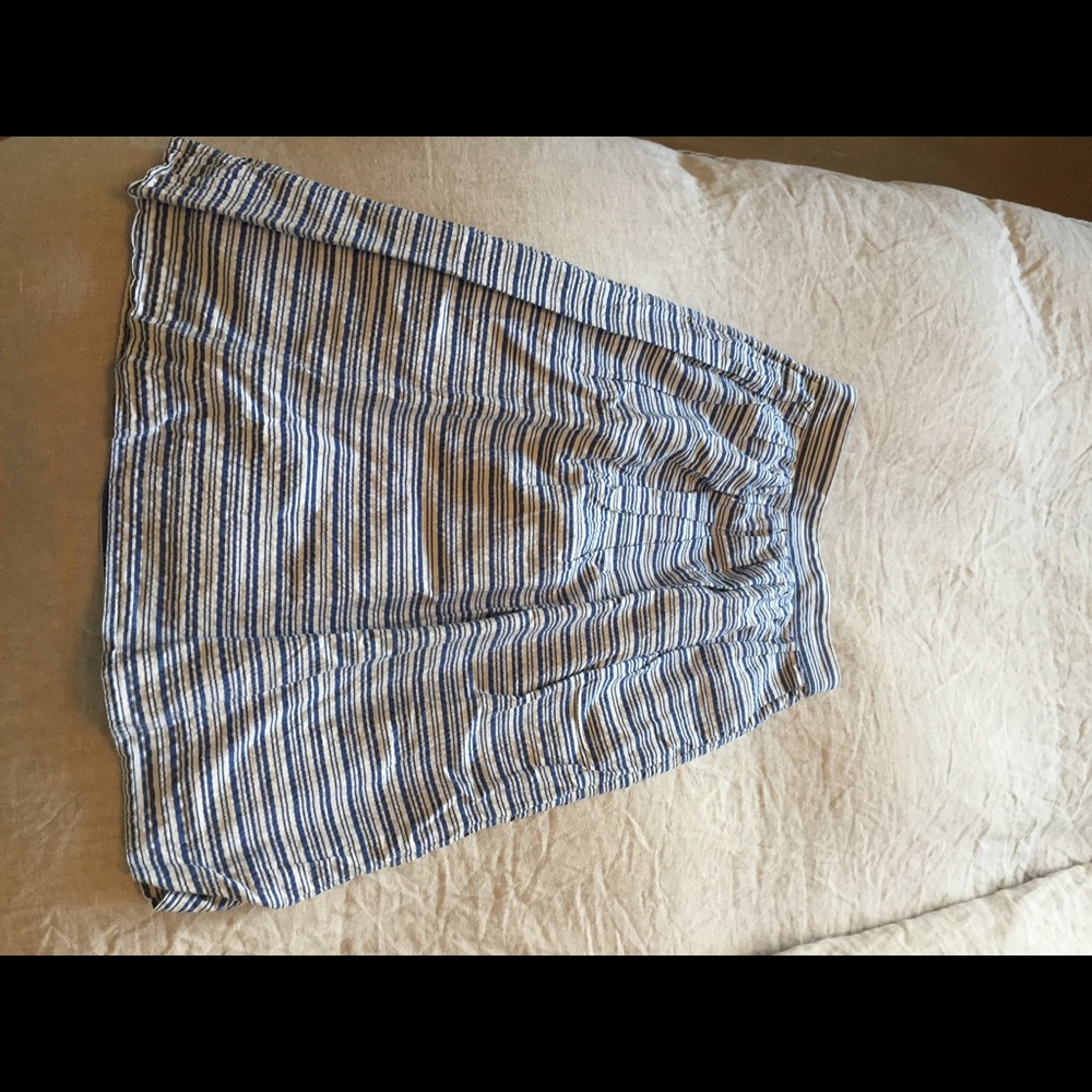 J Crew full skirt in a texture stripe